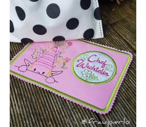 Stickdatei ITH - Mug Rug Wichtel